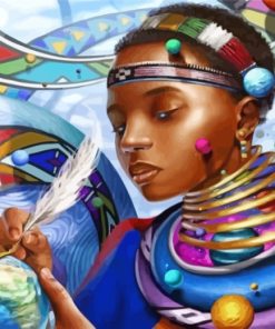 African Black Woman Paint By Numbers