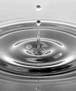 Aesthetic Black and White Water Drop Paint By Numbers