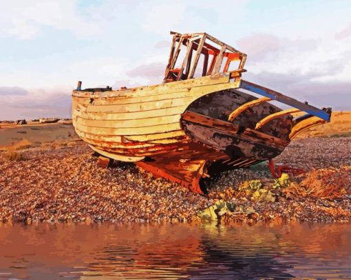 aesthetic-Abandoned-fishing-boat-paint-by-numbers