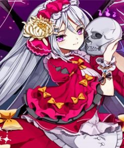 Aesthetic Anime Girl Skull Paint By Numbers