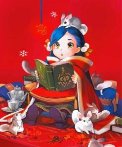 Aesthetic Ascendance Of A Bookworm Paint By Numbers
