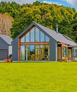 Aesthetic Barn House Scene Paint By Numbers