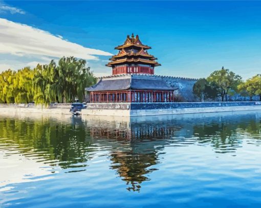 aesthetic-Chinese-palace-building-paint-by-numbers