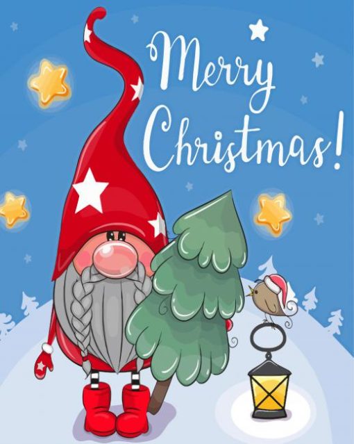 aesthetic-Christmas-gnome-with-tree-paint-by-numbers