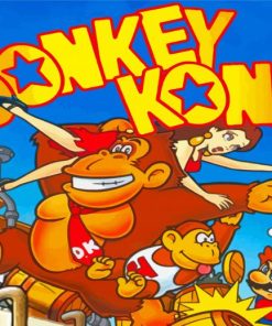 Aesthetic Donkey Kong Game Paint By Numbers