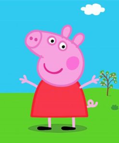 Aesthetic George Pig Animation Paint By Numbers