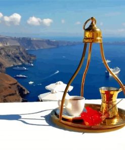 Aesthetic Greek Coffee Serenity Paint By Numbers