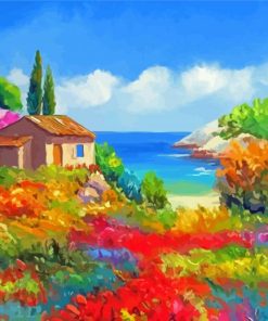 Aesthetic Little House Art Paint By Numbers