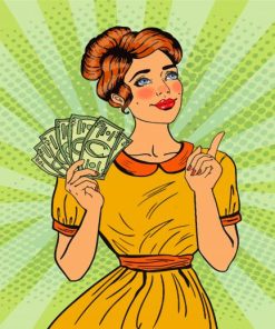 Aesthetic Money Woman Paint By Numbers