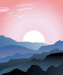 Aesthetic Mountain Silhouette Paint By Numbers
