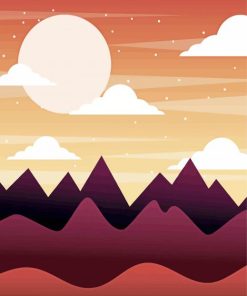 Aesthetic Mountain Silhouette Paint By Numbers
