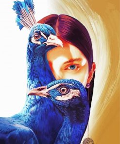 Peacock Aesthetic Woman Paint By Numbers