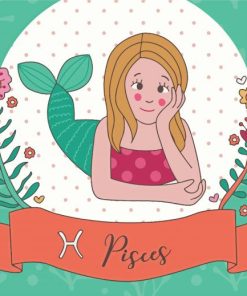 Dreamy Pisces Girl Paint By Numbers