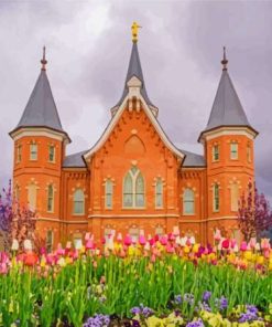 Aesthetic Provo Temple Paint By Numbers
