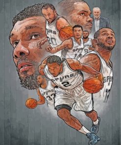 San Antonio Spurs Basketball Paint By Numbers