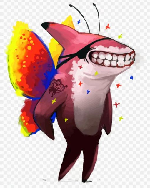 aesthetic-Shark-butterfly-paint-by-number