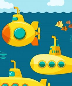 Aesthetic Submarine Ocean Paint By Numbers