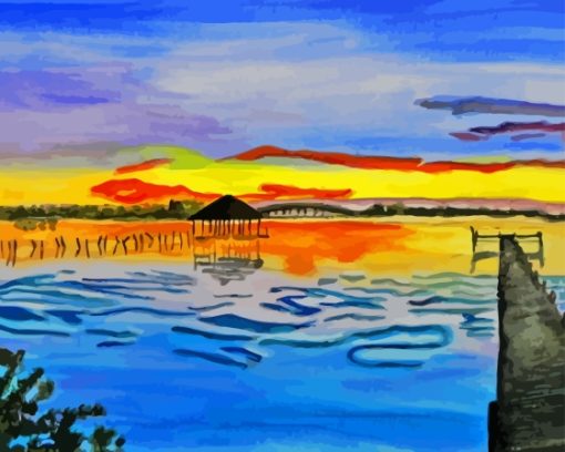 aesthetic-Sunrise-on-the-Indian-river-paint-by-numbers