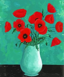 Aesthetic Floral Vase Paint By Numbers