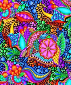 Aesthetic Colorful Abstract Flowers Paint By Numbers