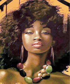 African Woman Vibrant Paint By Numbers