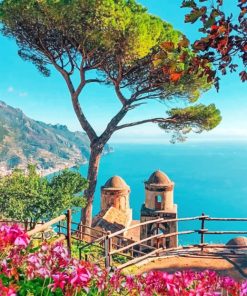 Aesthetic Amalfi Coast Landscape Paint By Numbers