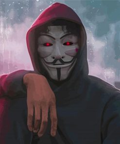 Aesthetic Anonymous Mask Paint By Numbers
