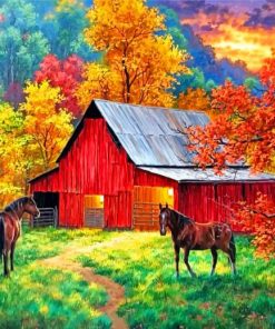Aesthetic Rustic Barn Paint By Numbers