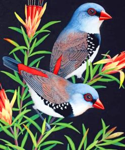 Aesthetic Birds and Flowers Paint By Numbers