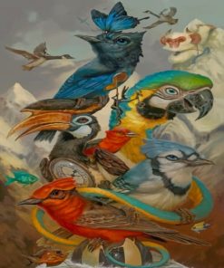 Aesthetic Birds Paint By Numbers