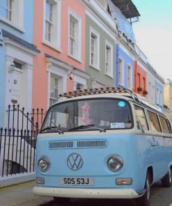 Aesthetic Volkswagen Blue Car Paint By Numbers