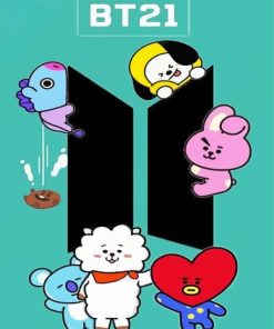 Aesthetic BT21 Kids Paint By Numbers