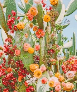 Aesthetic Cactus Bloom Paint By Numbers