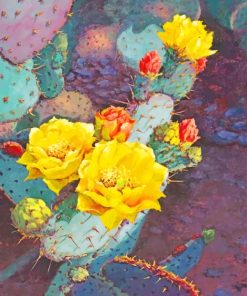 Aesthetic Green Cactus Paint By Numbers
