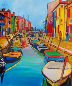 Aesthetic European River Scene Paint By Numbers