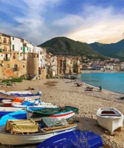 Aesthetic Cefalu Italy Paint By Numbers