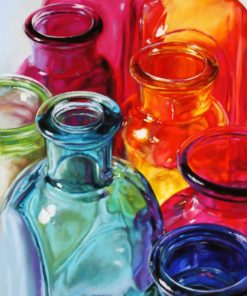 Colorful Glass Bottles Paint By Numbers