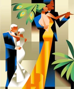 Aesthetic Dancers Vibrant Pop Art Paint By Numbers