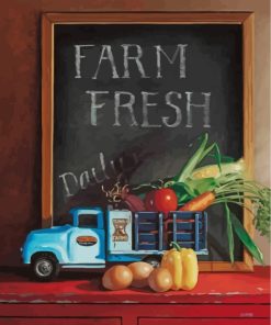 Aesthetic Vegetable Theme Paint By Numbers