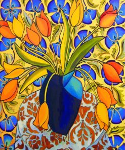 Elegant Flowers Vase Paint By Numbers