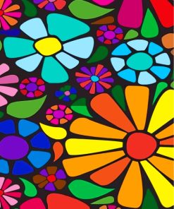 Aesthetic Colorful Flowers Paint By Numbers