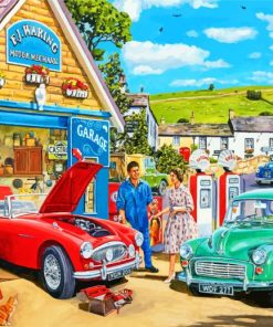 Aesthetic Red Car Paint By Numbers
