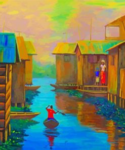 Aesthetic Houses Lakefront Paint By Numbers