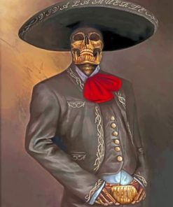 Latino Skull Aesthetic Paint By Numbers