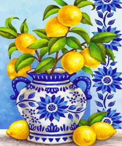 Aesthetic Citrus Vase Paint By Numbers