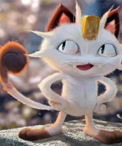 Aesthetic Meowth Pokemon Paint By Numbers