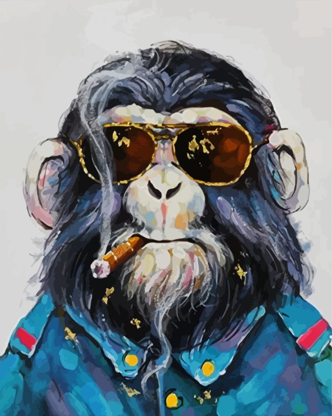 Classy Monkey Art Paint By Numbers