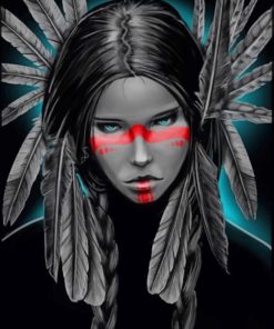 Aesthetic Native American Woman Paint By Numbers