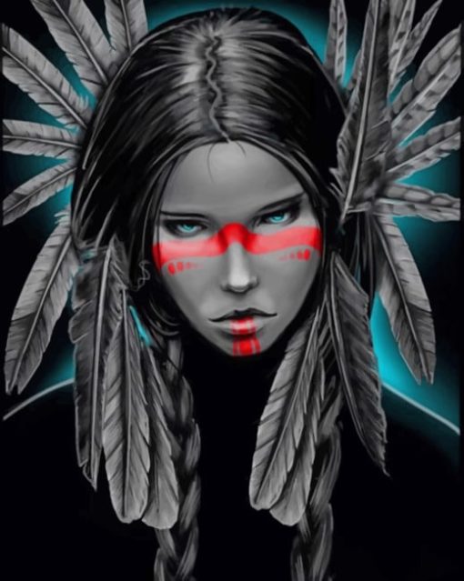 aesthetic-native-american-girl-paint-by-number