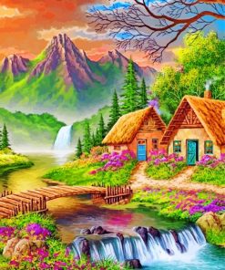 Aesthetic Mountain Landscape Paint By Numbers